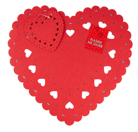 Heart Felt Placemat & Coaster - Click Image to Close