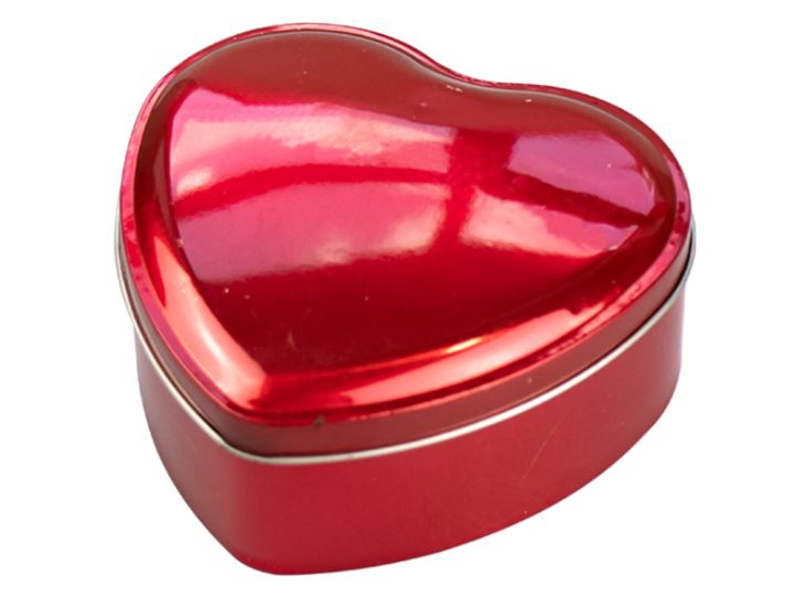 Valentines Day Metal Heart Tin - Click Image to Close