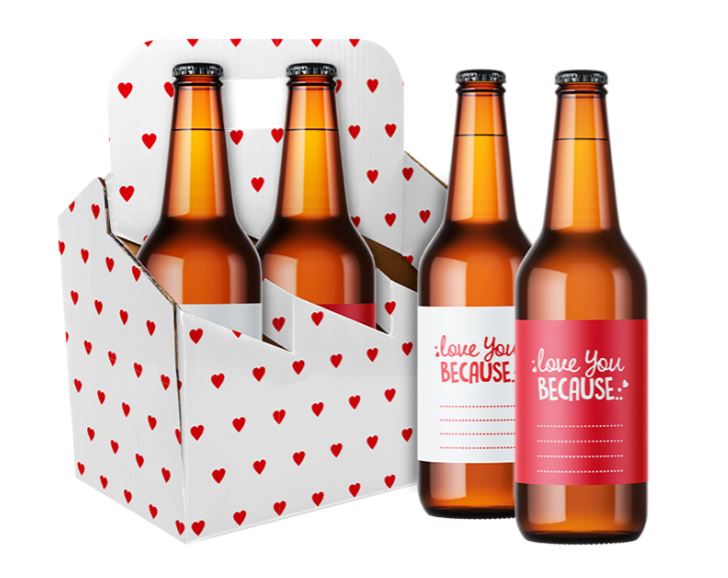 VALENTINE'S DAY BEER CARRIER BOX - Click Image to Close