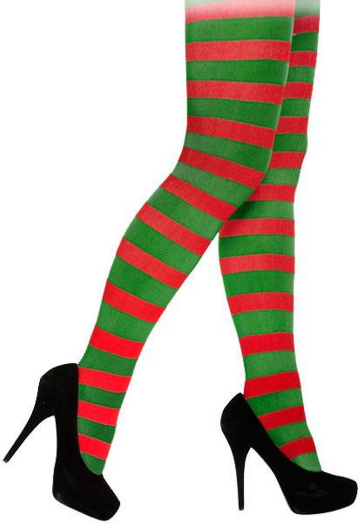 Christmas Adult Red & Green Tights - Click Image to Close