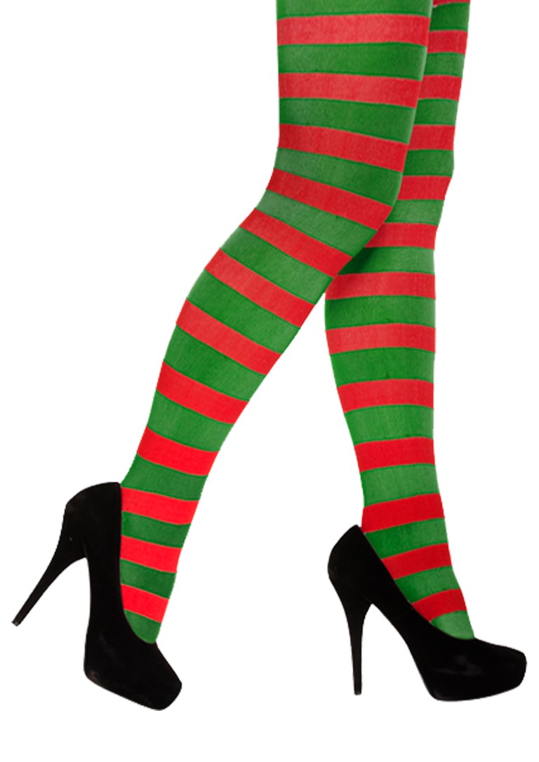 Christmas Adult Red & Green Tights - Click Image to Close