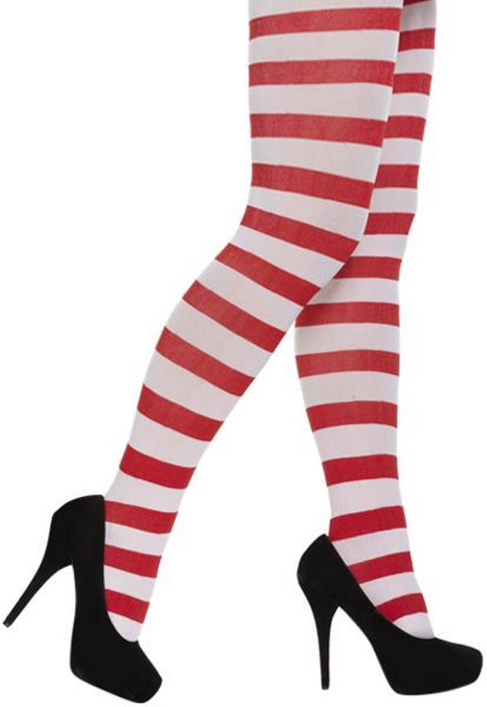 Red And White Tights (Adult) - Click Image to Close