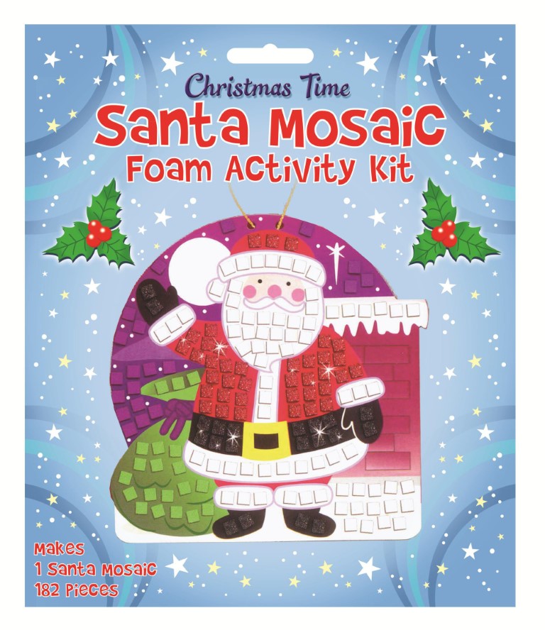 Mosaic Santa Craft Kit - Click Image to Close