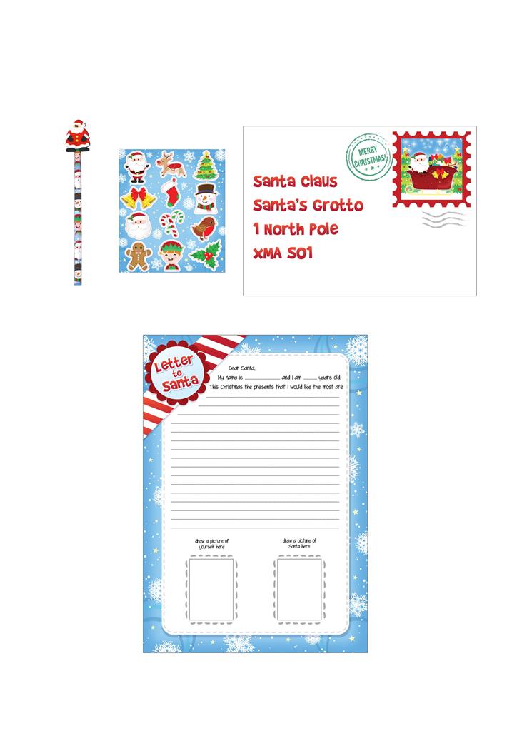 Christmas Santa Letter Writing Kit (5 Pieces) - Click Image to Close
