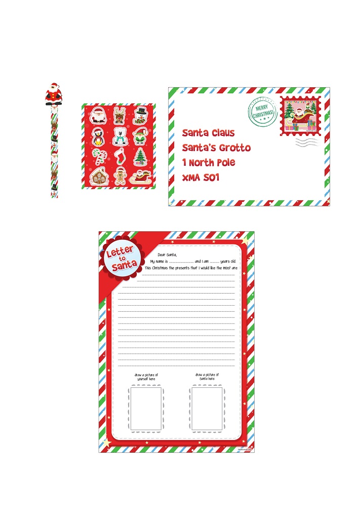 Christmas Santa Letter Writing Kit (5 Pieces) - Click Image to Close