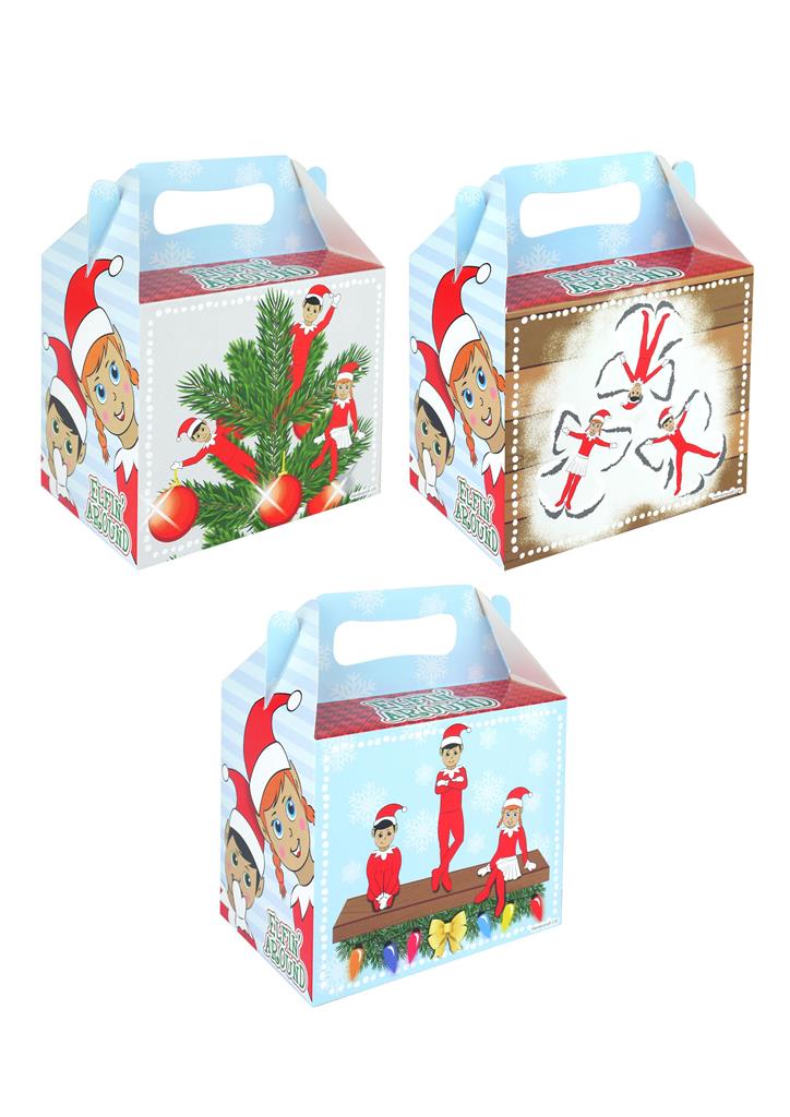 Elfin Around Lunch Box 14L x 9.5W x 12H ( Assorted Designs ) - Click Image to Close