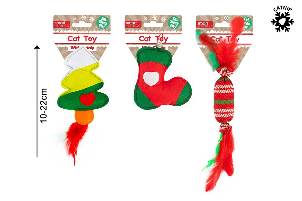 Smart Choice Festive Felt Cat Toy With Catnip ( Assorted ) - Click Image to Close