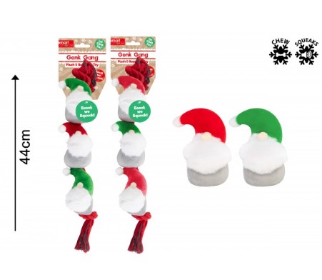 Christmas Gonk Gang Plush Rope Dog Toy - Click Image to Close