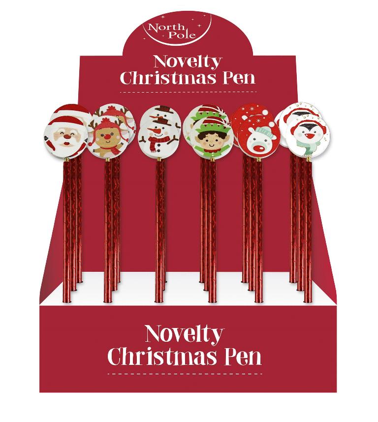 Christmas Novlety Christmas Character Pens - Click Image to Close