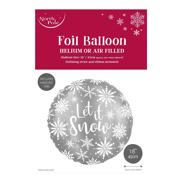 Let It Snow 18" Foil Balloon - Click Image to Close