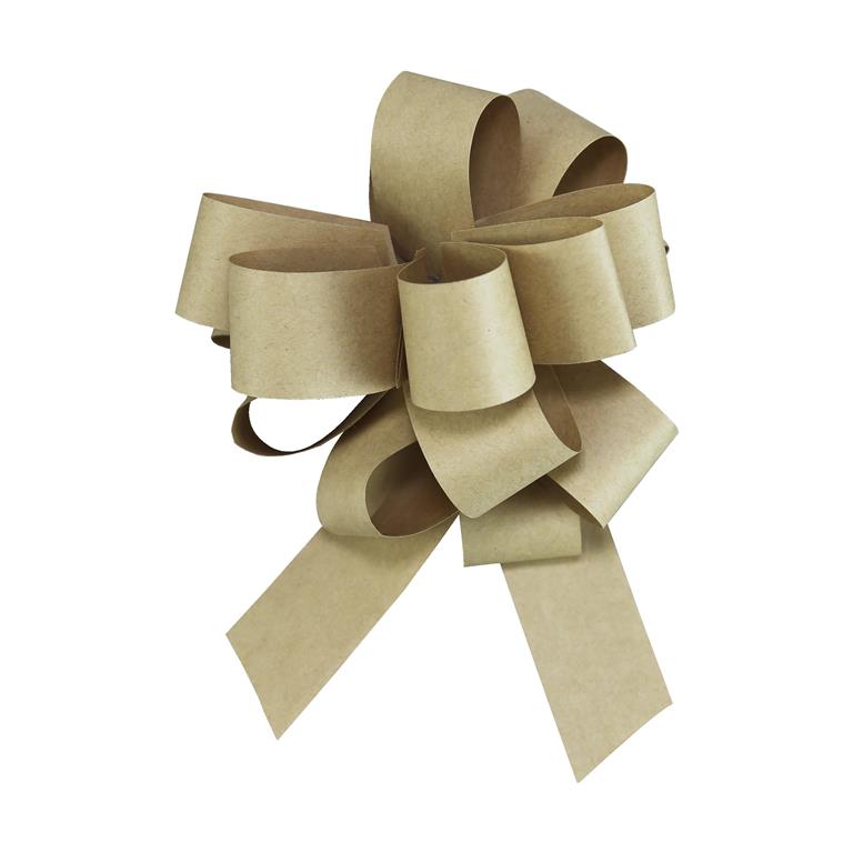 Christmas 2Pk Kraft Pull Bows - Click Image to Close