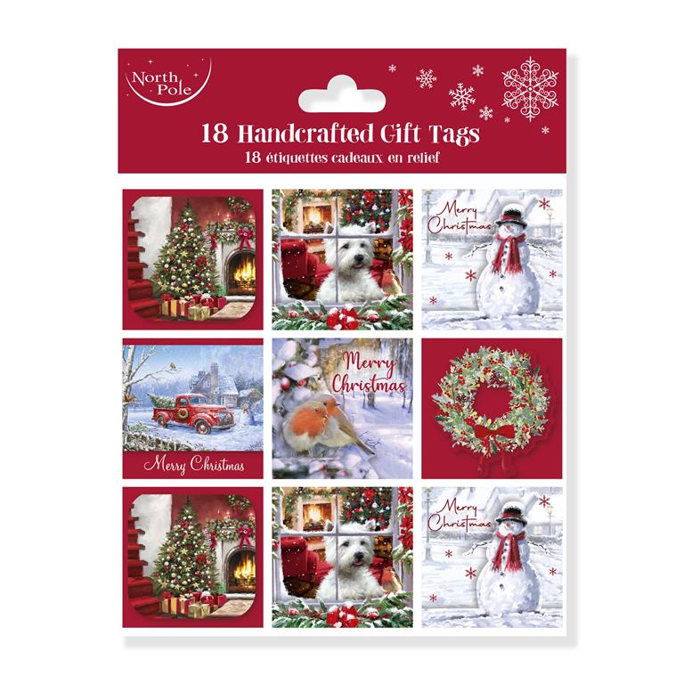 Christmas Traditional Gift Tags Polybag Pack Of 18 - Click Image to Close