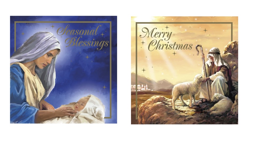 Christmas Religious Card Pack Of 12 - Click Image to Close