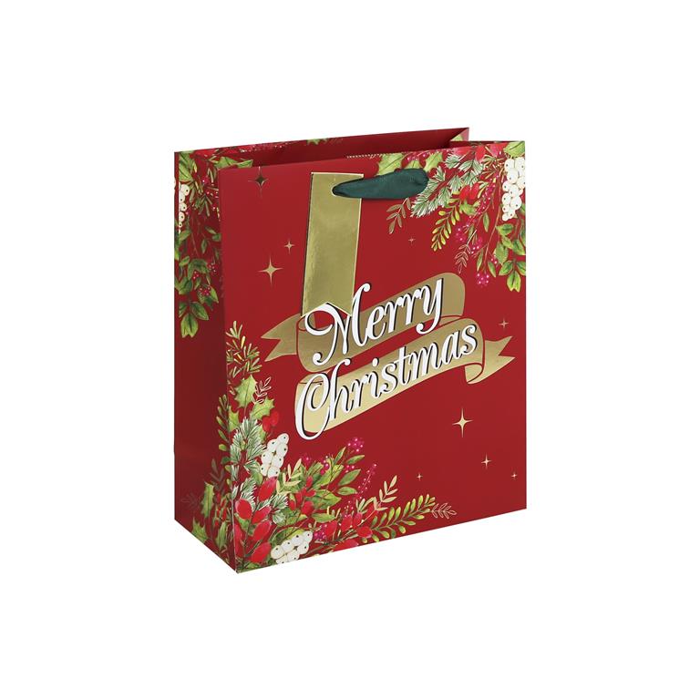 Christmas Folliage Medium Bag (215Mm X 253Mm X 102Mm) - Click Image to Close