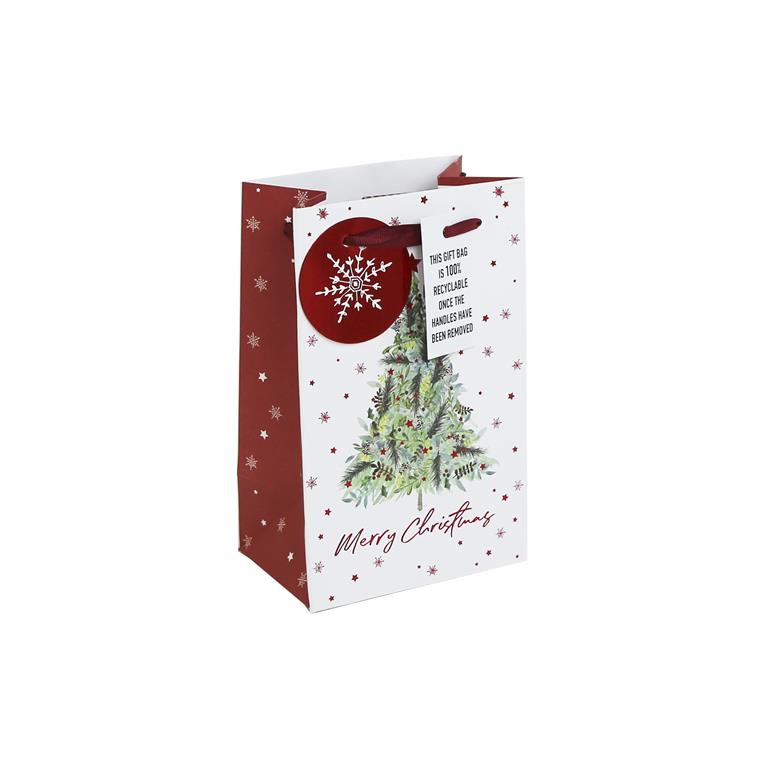 Christmas Christmas Tree White Kraft Perfume Bag ( 127Mm X 203Mm - Click Image to Close