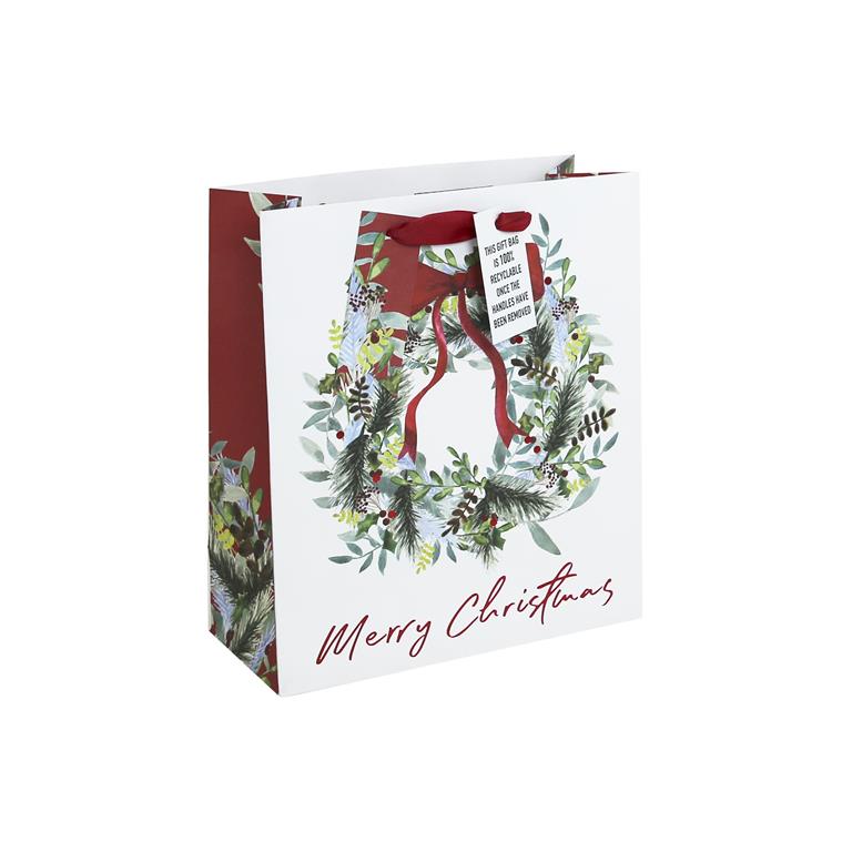Christmas Wreath Medium Bag ( 215Mm X 253Mm X 102Mm ) - Click Image to Close