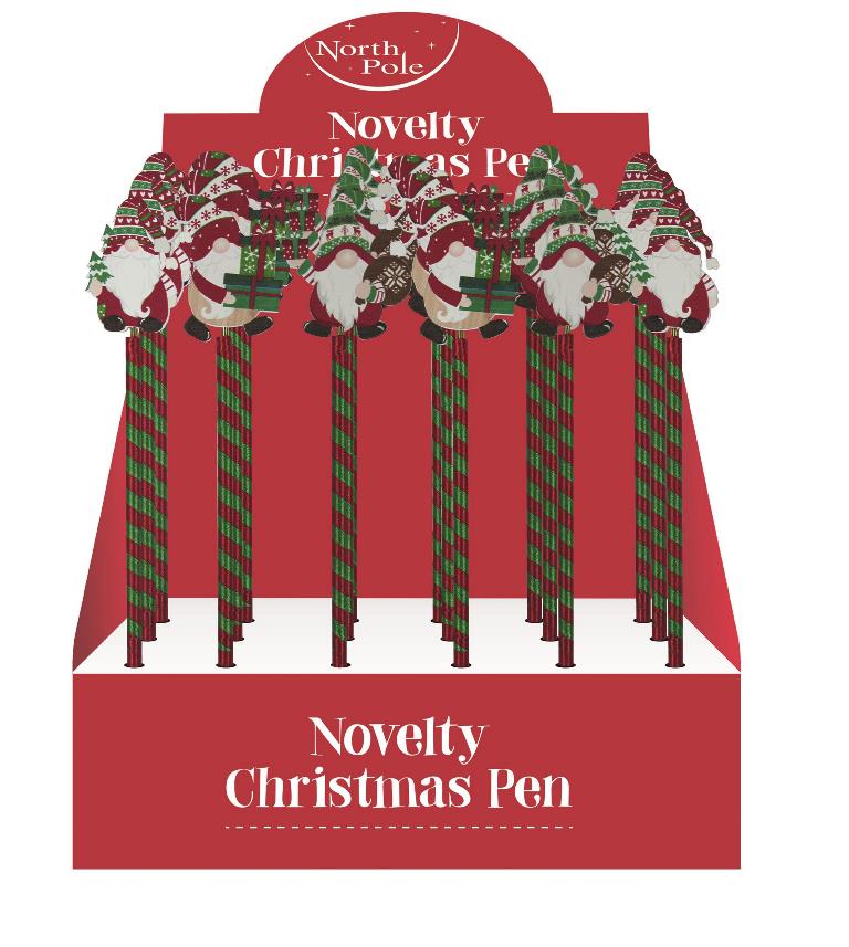 Christmas Novlety Christmas Gonk Pens - Click Image to Close