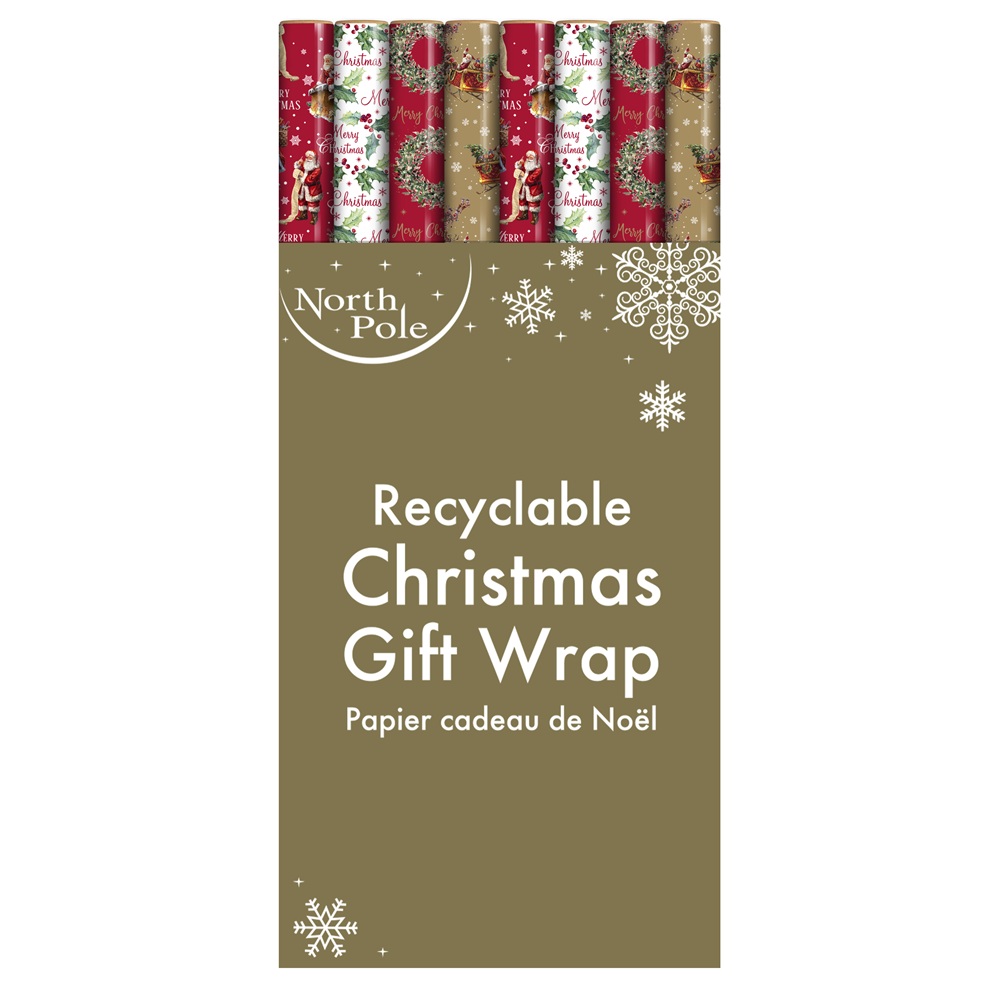 Christmas 4m Traditional Gift Wrap - Click Image to Close