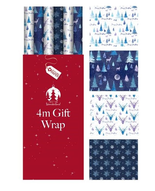 Christmas Gift Wrap 4M Midnight forest - Click Image to Close