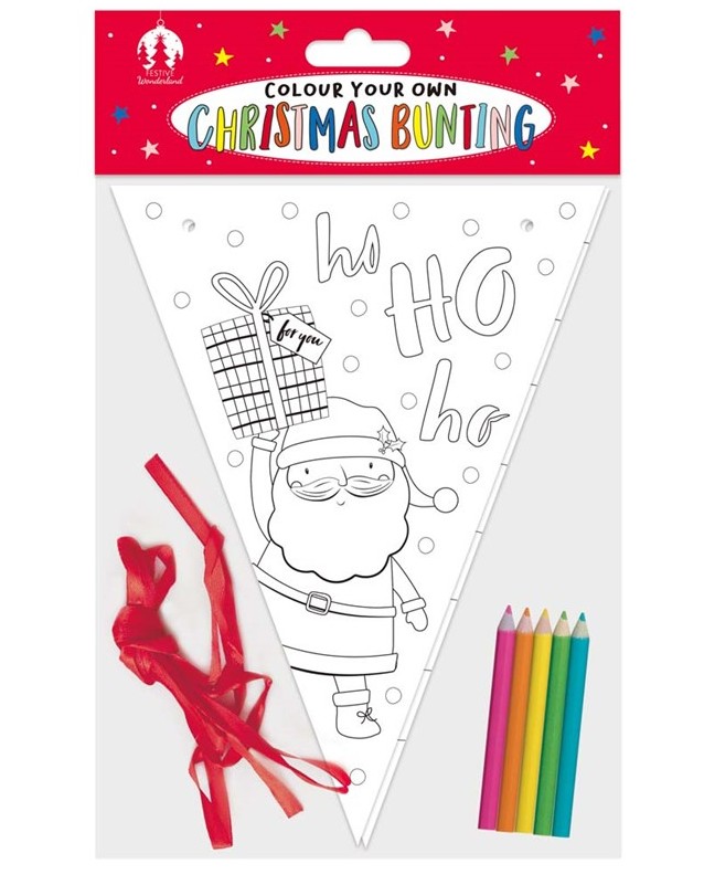 Christmas Activity Colour your own Christmas Bunting - Click Image to Close