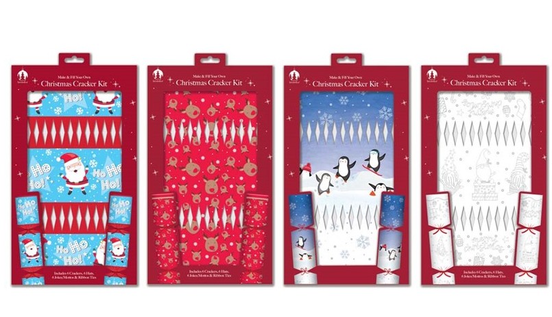 Christmas Party Make Your Own Cracker Kit 6PK - Click Image to Close
