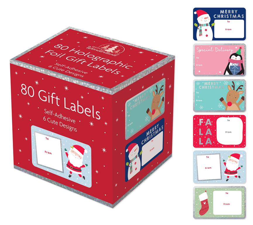 Christmas 80 Cute Gift Labels In Cdu - Click Image to Close