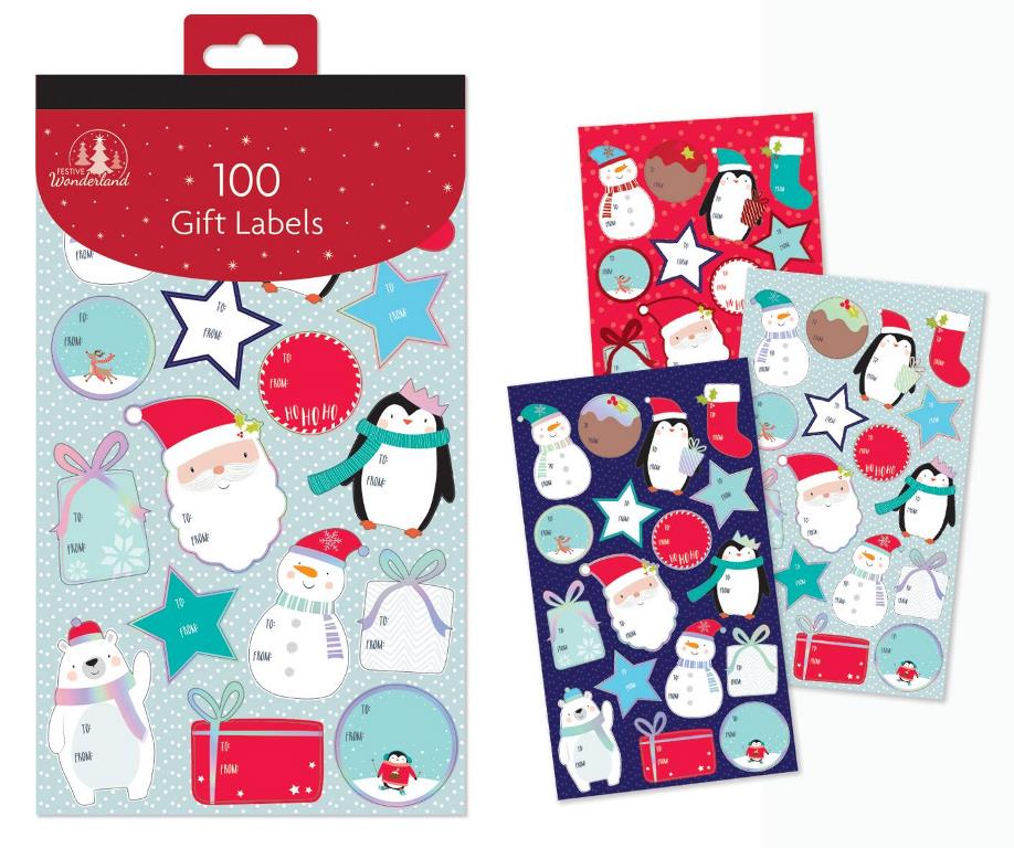 Christmas 100 Cute Gift Labels - Click Image to Close