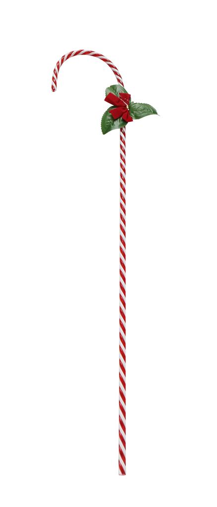 Decorated Candy Cane With Bow - Click Image to Close