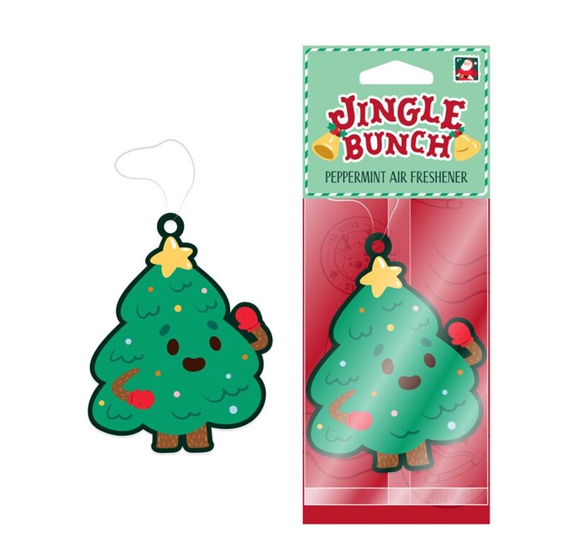 Peppermint Jingle Bunch Christmas Tree Air Freshener - Click Image to Close
