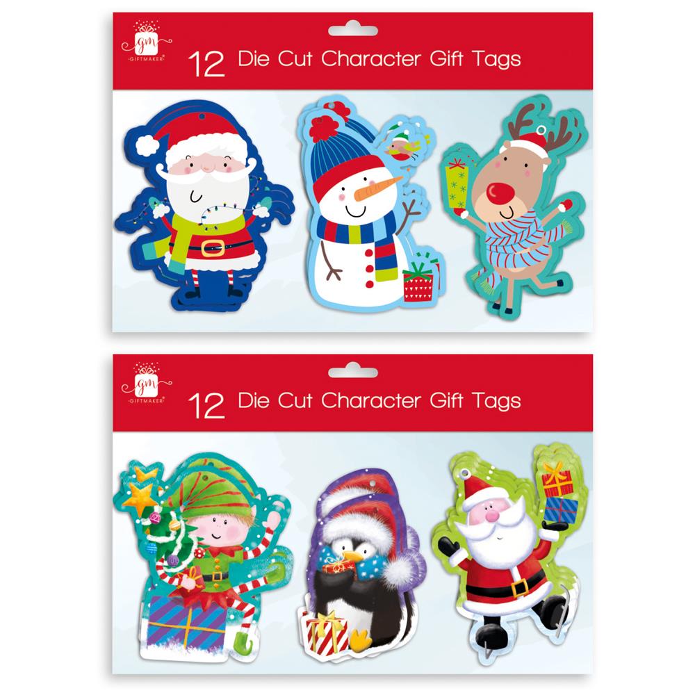 12 Foiled Tags Die Cut Kids - Click Image to Close
