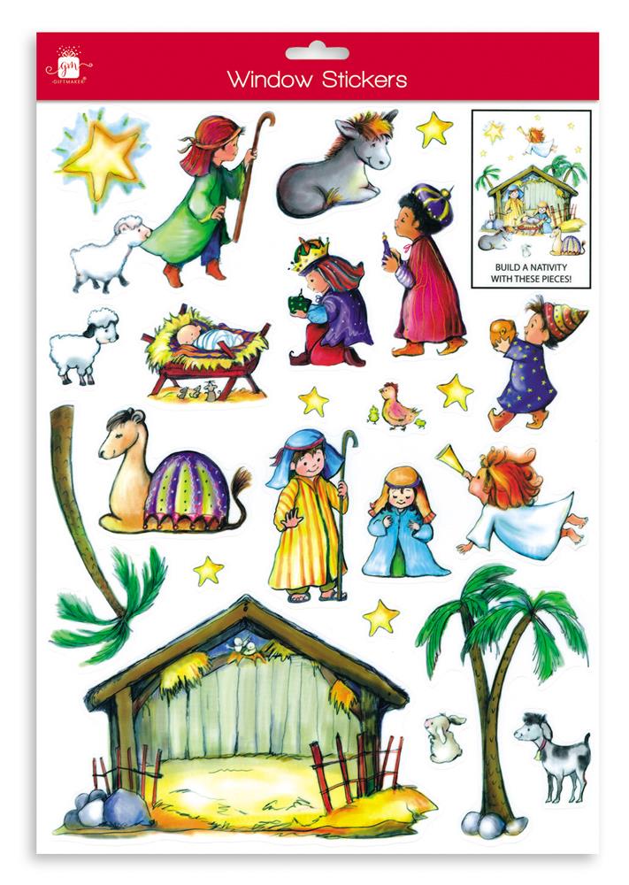 Nativity Scene Window Stickers - Click Image to Close