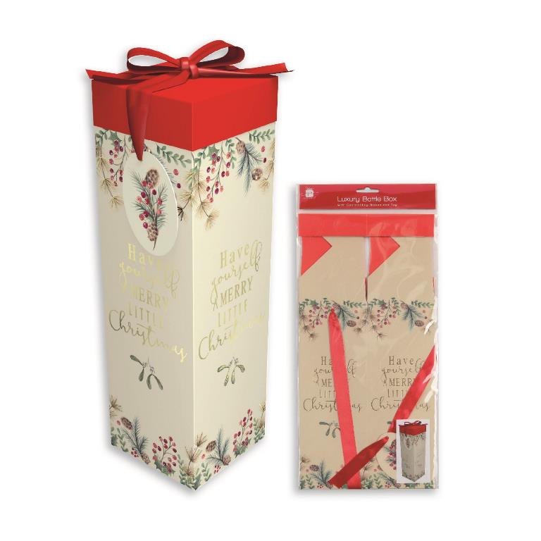 Christmas Foilage Bottle Box - Click Image to Close