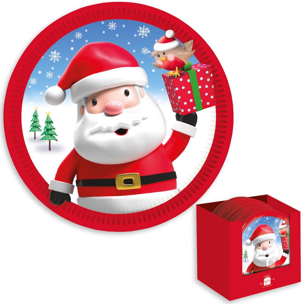Christmas Character Kids Party Plates 8 Pack - Click Image to Close