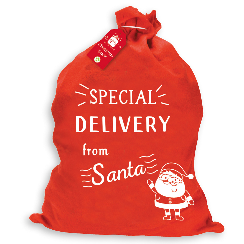 Christmas Basic Special Delivery Sack 60 X 50cm - Click Image to Close