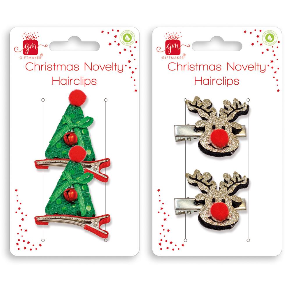Christmas Hair Clips ( Assorted Designs ) - Click Image to Close