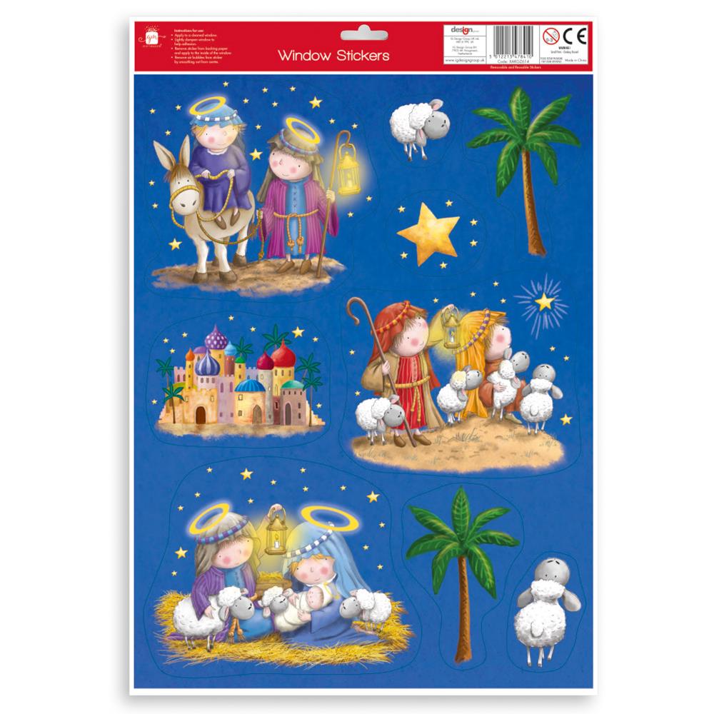 Christmas Nativity Scene With Stickers - Click Image to Close