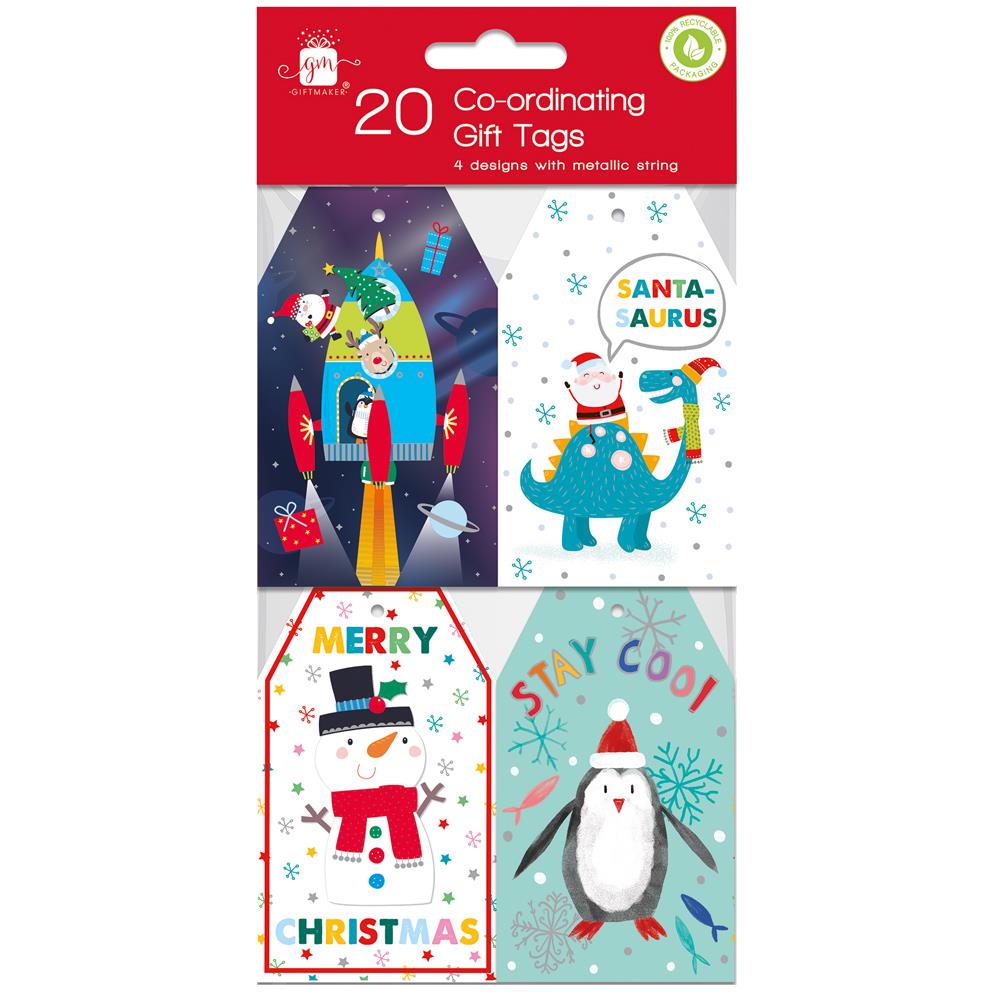 Tag Co-ord Festive 20 Pack - Click Image to Close