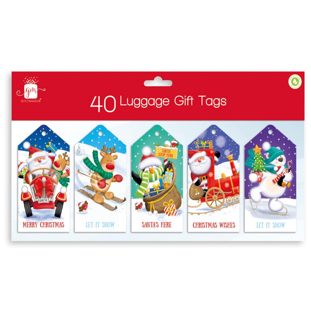 40 Pack Luggage Tags Novelty - Click Image to Close