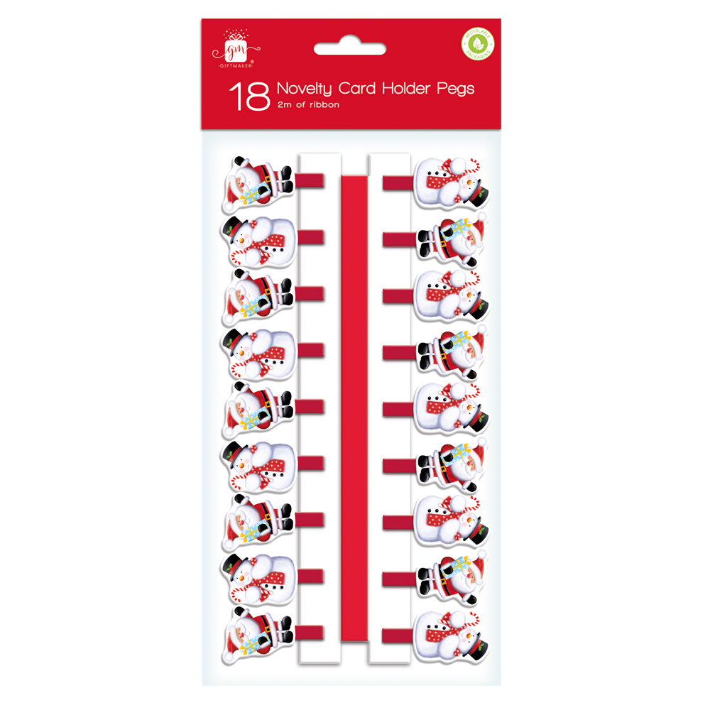 Card Peg Holders Novelty 18 Pack - Click Image to Close