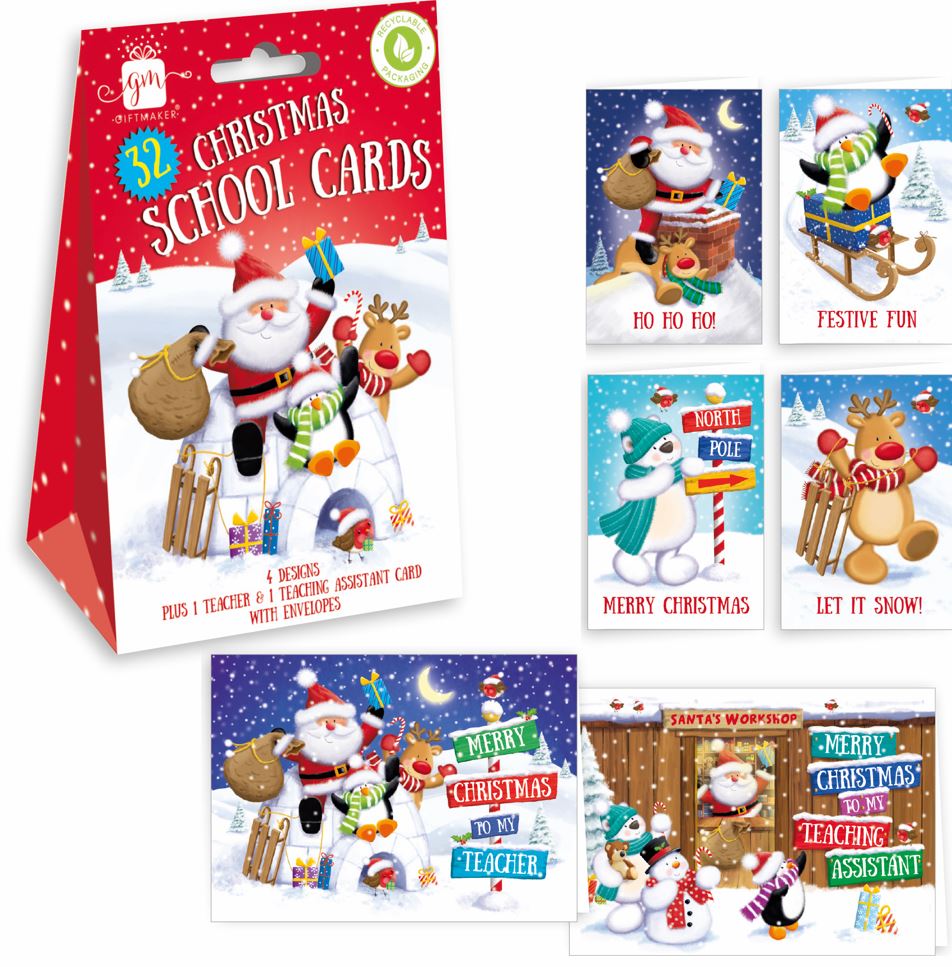 Christmas Card 32 School Pack Cosy - Click Image to Close