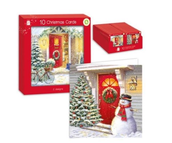 Square Front Door Card Pack Of 10 - Click Image to Close