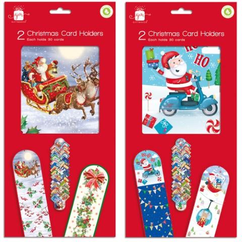 Christmas Card Holders Trad & Cute 2 Pack - Click Image to Close