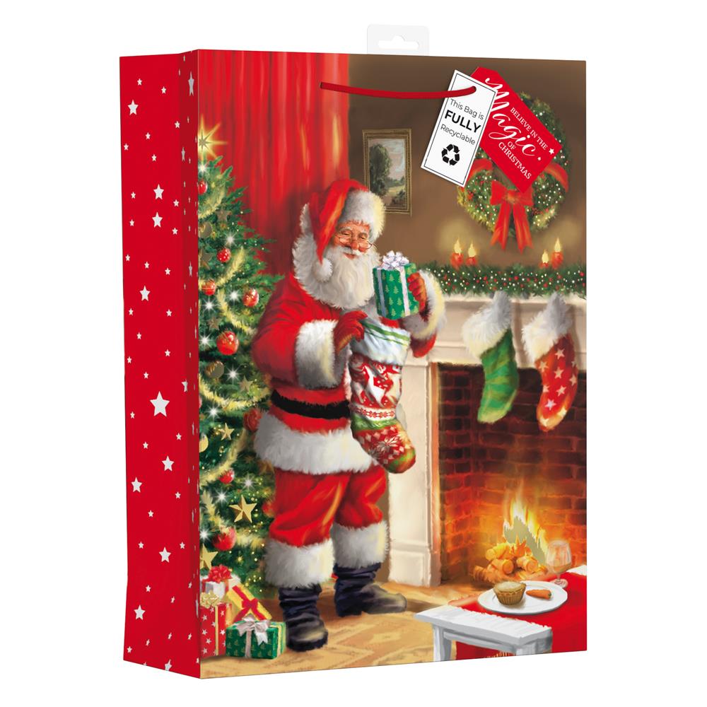 Christmas Traditional Indoor Santa Ex Large Bag - Click Image to Close