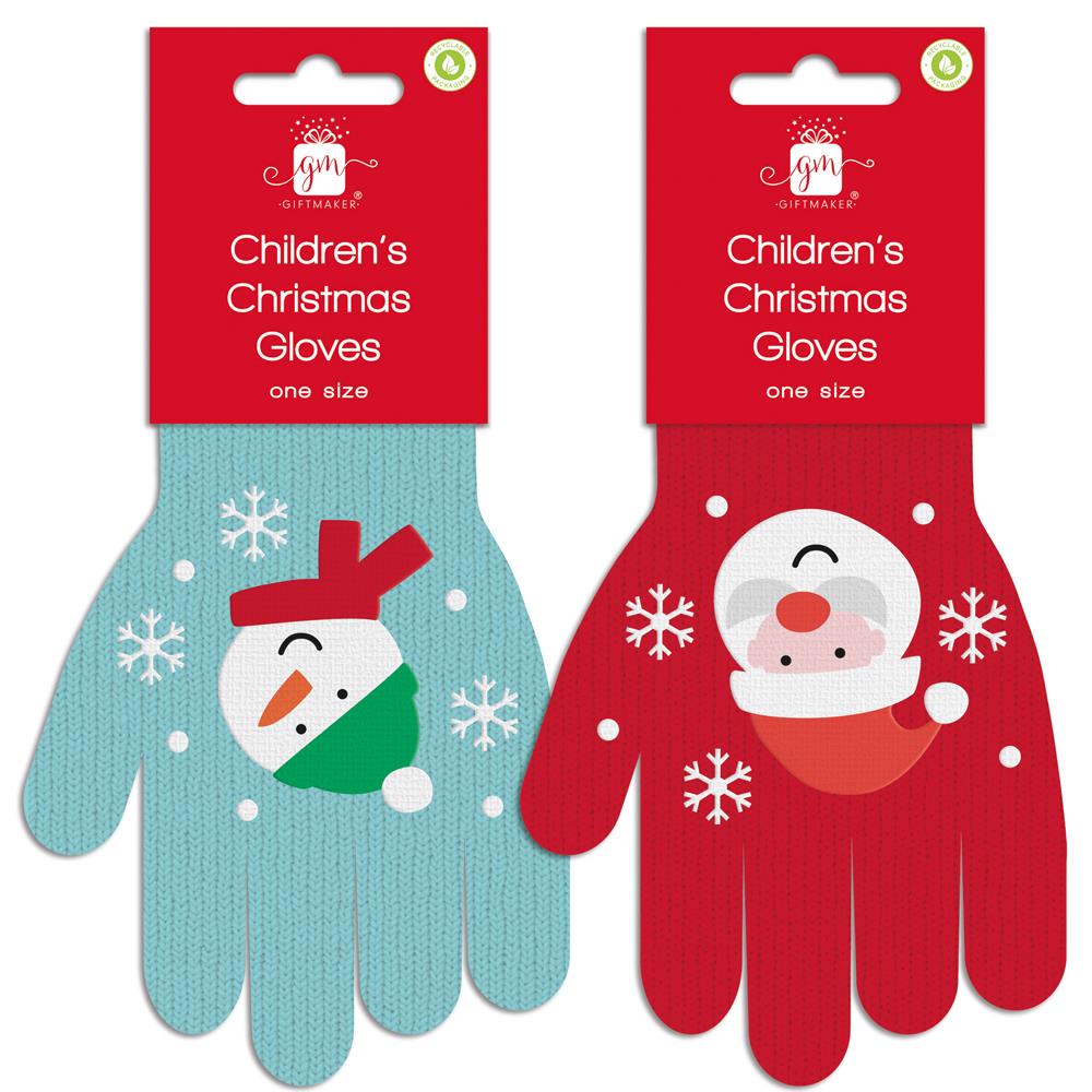 Christmas Children Christmas Gloves 2 Design - Click Image to Close