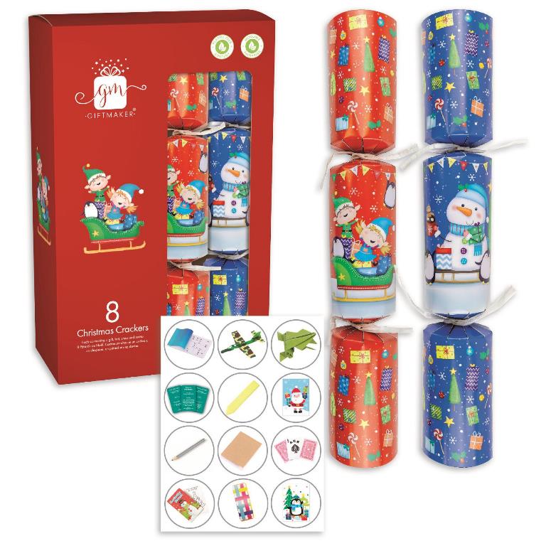 Christmas Crackers 12" X 8 Novelty Character - Click Image to Close