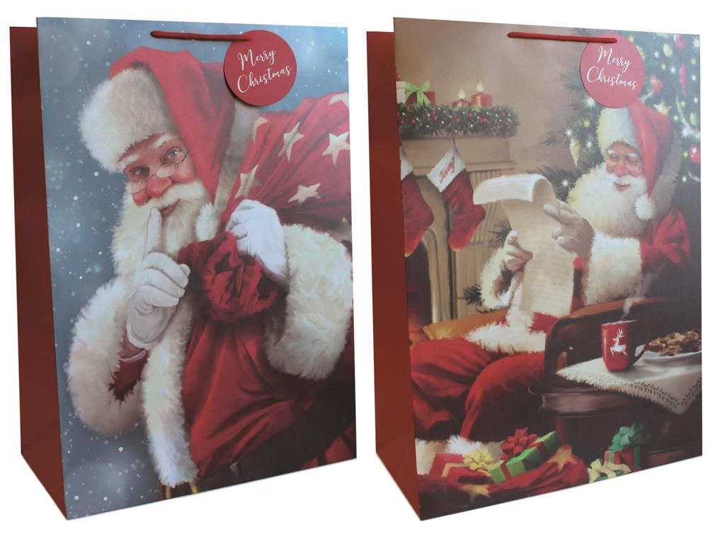 Gift Bag Christmas Trad Santas Ex Large ( 32 X 44 X 11cm) - Click Image to Close