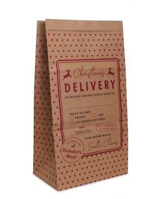 Christmas Kraft Delivery Super Jumbo Sack 365 X 700 X 245Mm - Click Image to Close