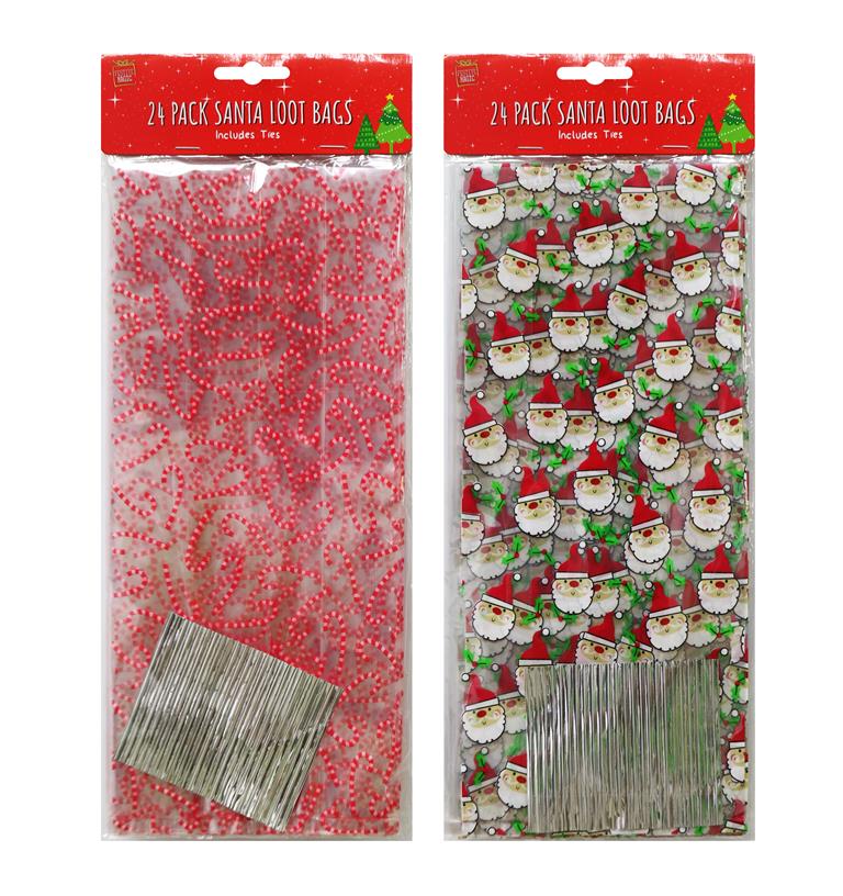 Party Loot Bags 24 Pack With Ties - Click Image to Close