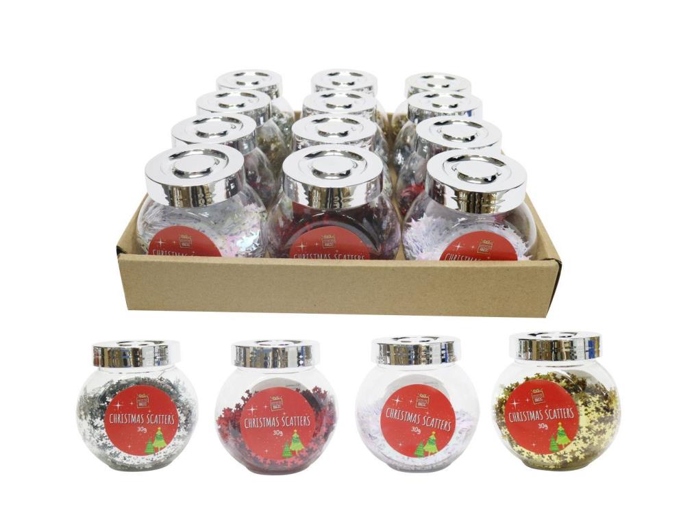 Christmas Confetti 30Gm In Jar - Click Image to Close