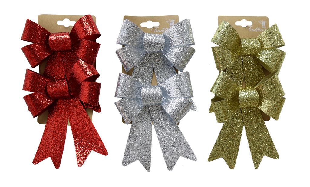 Luxury Glitter Bow Medium ( Assorted Designs ) - Click Image to Close